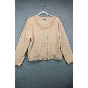 J. Jill Long Sleeve Button Up Sweater Cardigan-Large-Small Pocket